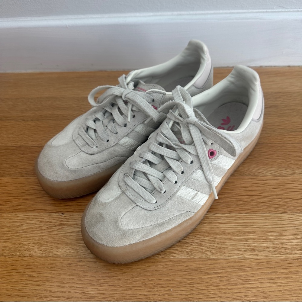 Adidas Women’s Sambae Suede Gum-Soled Sneaker - Picture 2 of 6